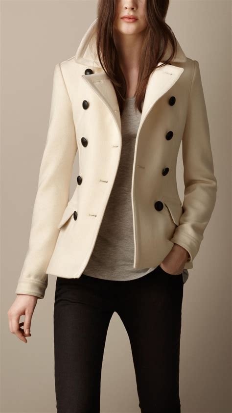 burberry brit pea coat|burberry wool cashmere pea coat.